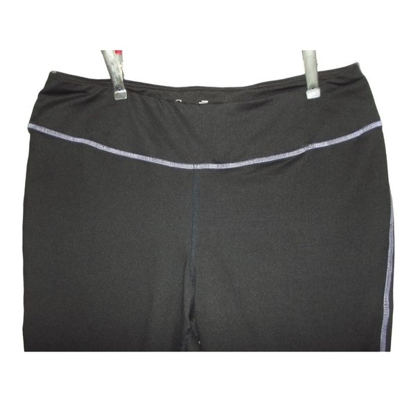 Cato C Active Plus 18/20W x 28" Leggings black purple side leg peekaboo openings - Picture 2 of 8